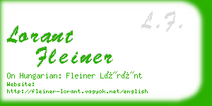 lorant fleiner business card